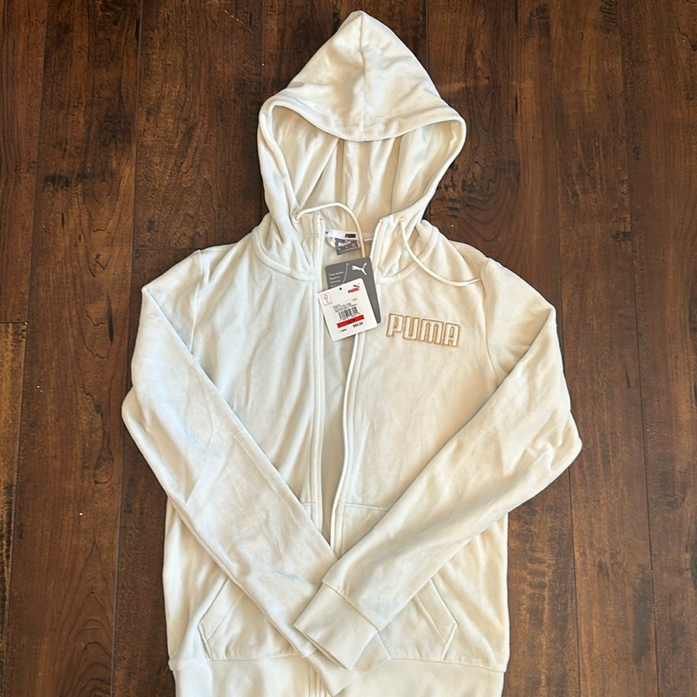 Velour zip up hoodie